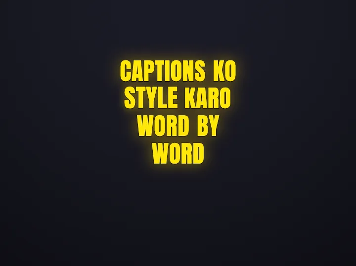 Headroom Clout Glow caption style rendering a Hinglish phrase: Yellow glow outline built for hype moments.