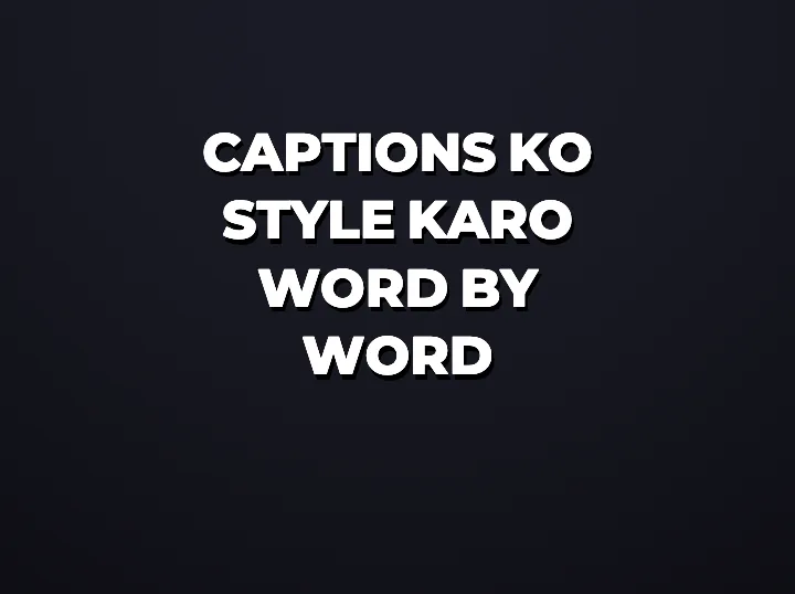 Headroom Comedy caption style rendering a Hinglish phrase: Heavy meme captions with a hard shadow and yellow keyword.