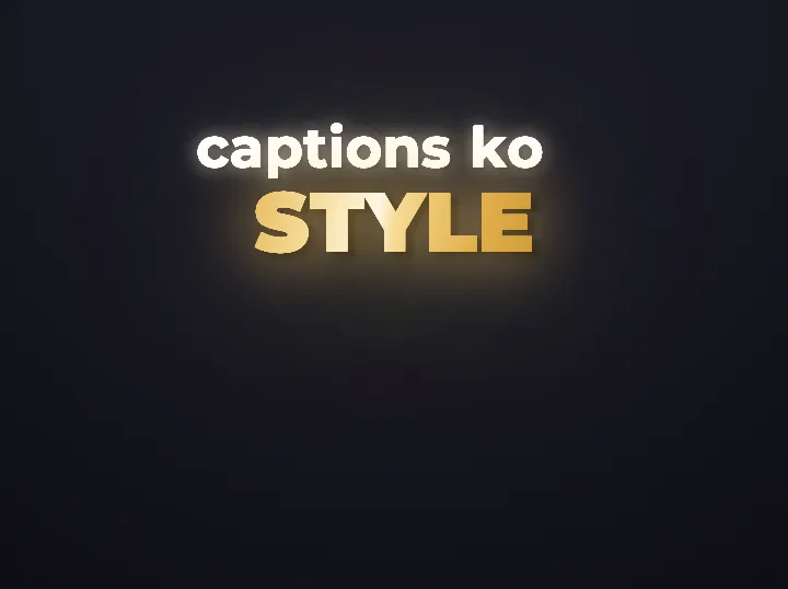 Headroom Midas caption style with a glowing emphasized keyword