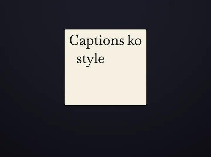 Headroom Note Card caption style rendering a Hinglish phrase: Black serif on a cream card with a bold border.