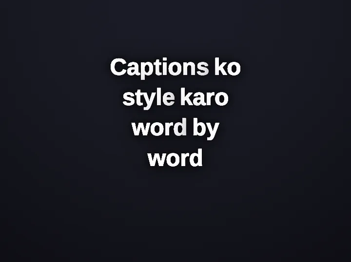 A full sentence shown at once in Headroom Statement style, the classic static subtitle presentation